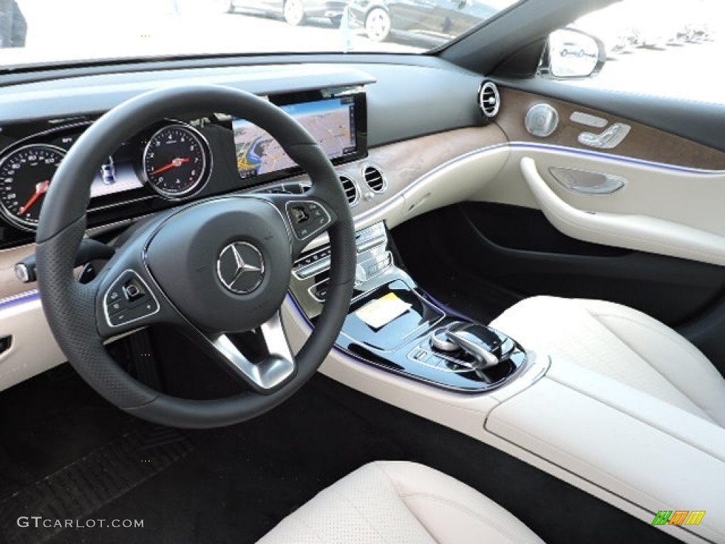 Macchiato Beige/Black Interior 2017 Mercedes-Benz E 300 4Matic Sedan Photo #114182179