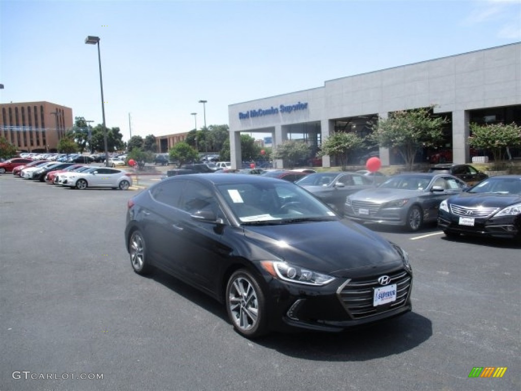 2017 Elantra Limited - Black / Gray photo #1