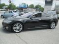 2015 Solid Black Tesla Model S   photo #3