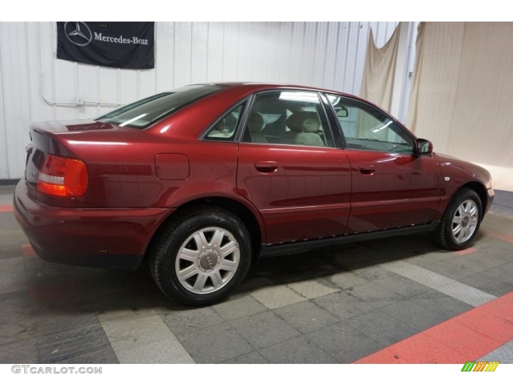 2001 A4 1.8T quattro Sedan - Hibiscus Red Pearl Effect / Ecru/Clay photo #7