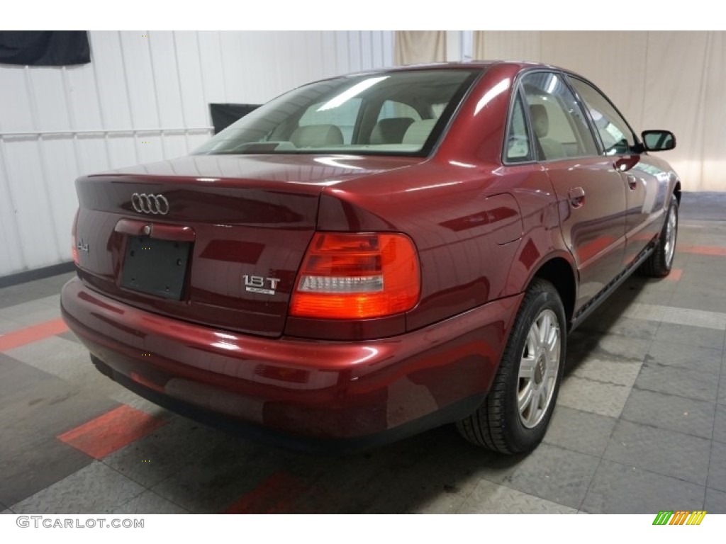 2001 A4 1.8T quattro Sedan - Hibiscus Red Pearl Effect / Ecru/Clay photo #8