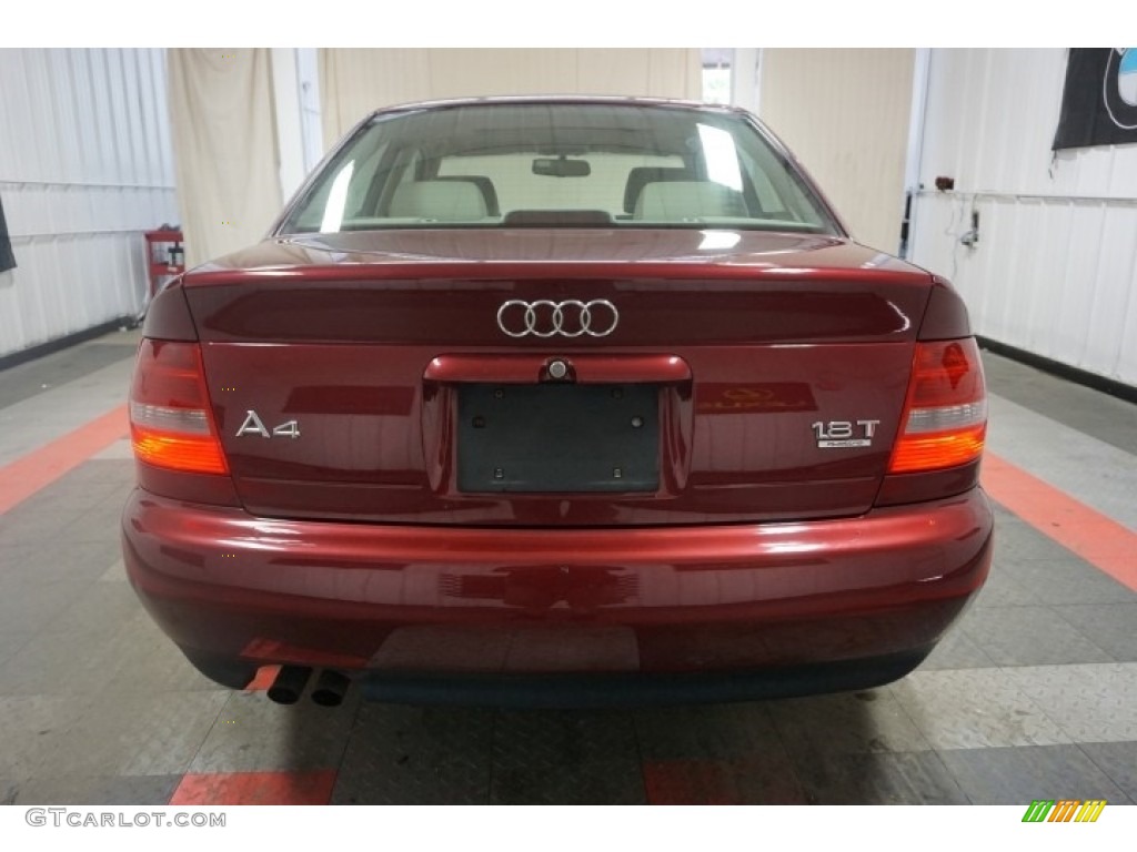 2001 A4 1.8T quattro Sedan - Hibiscus Red Pearl Effect / Ecru/Clay photo #9