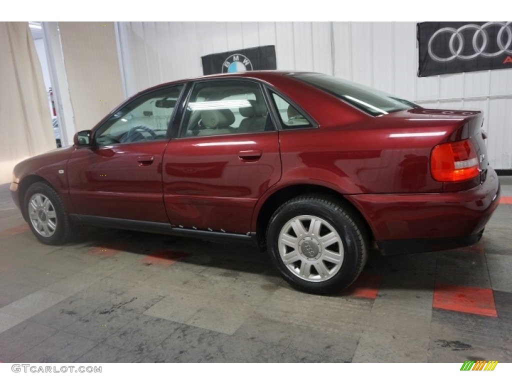 2001 A4 1.8T quattro Sedan - Hibiscus Red Pearl Effect / Ecru/Clay photo #11