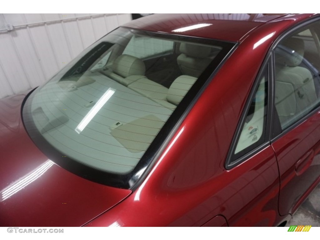 2001 A4 1.8T quattro Sedan - Hibiscus Red Pearl Effect / Ecru/Clay photo #82