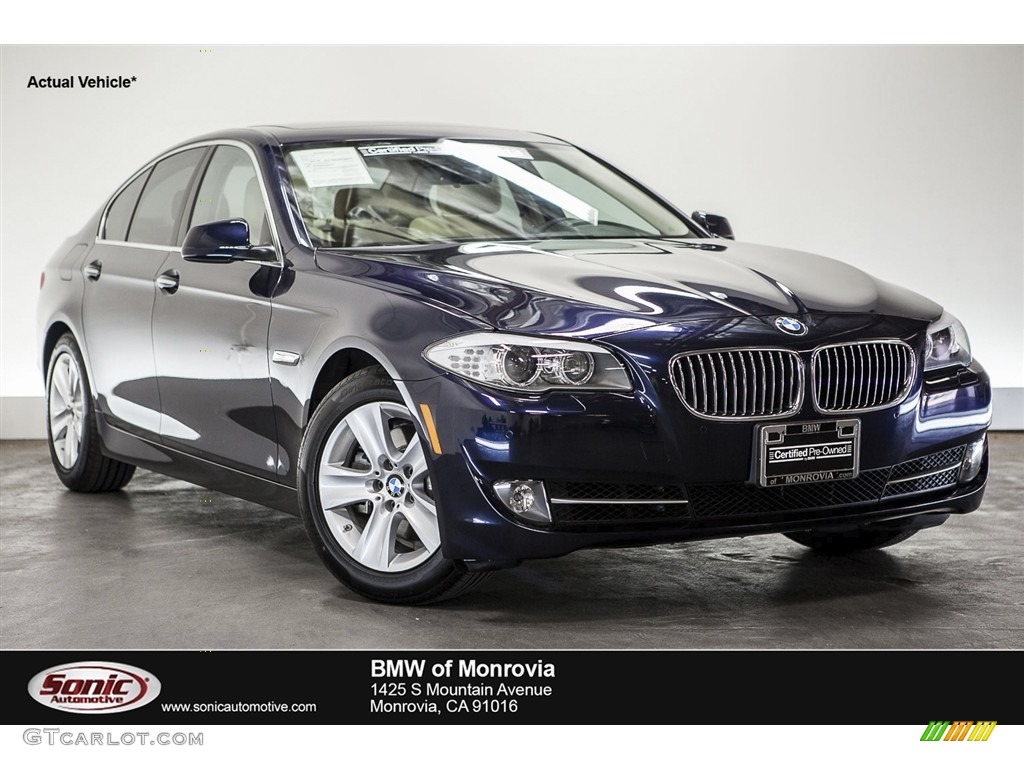 2013 5 Series 528i Sedan - Imperial Blue Metallic / Venetian Beige photo #1