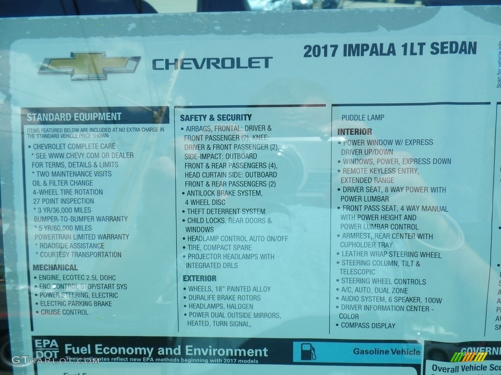 2017 Impala LT - Iridescent Pearl Tricoat / Jet Black/Dark Titanium photo #62