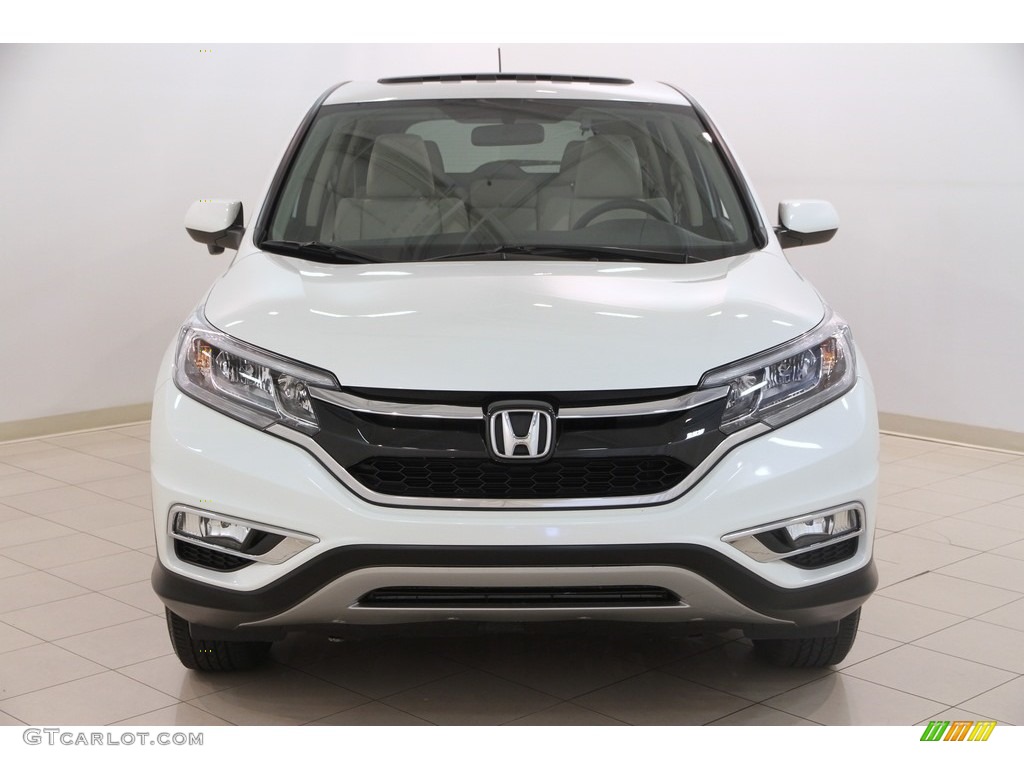 2015 CR-V EX - White Diamond Pearl / Beige photo #2