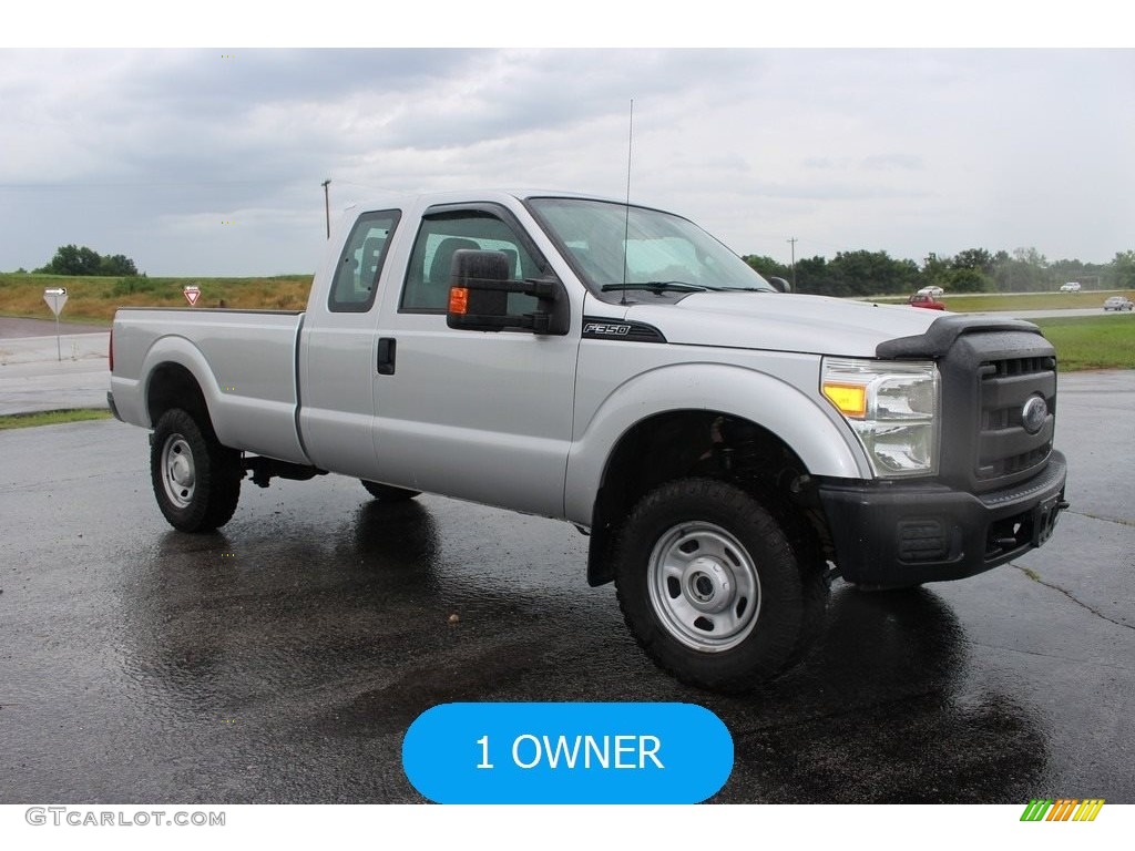 2012 F350 Super Duty XL SuperCab 4x4 - Ingot Silver Metallic / Steel photo #2
