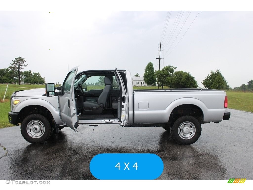 2012 F350 Super Duty XL SuperCab 4x4 - Ingot Silver Metallic / Steel photo #3
