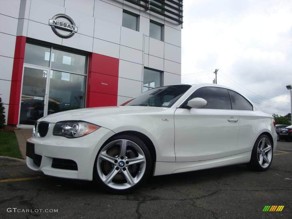 2008 1 Series 135i Coupe - Alpine White / Black photo #2