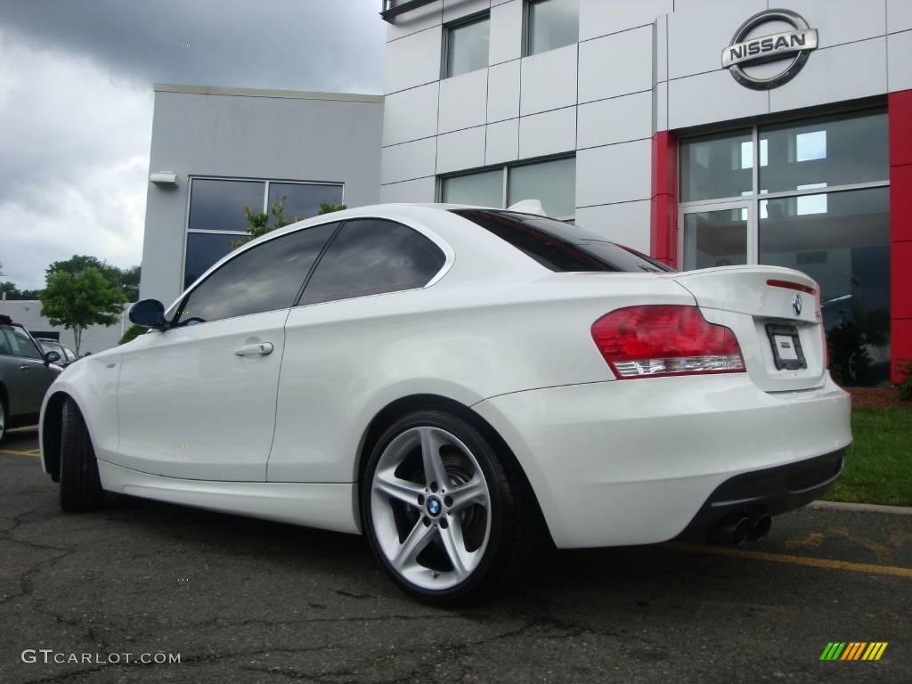 2008 1 Series 135i Coupe - Alpine White / Black photo #3