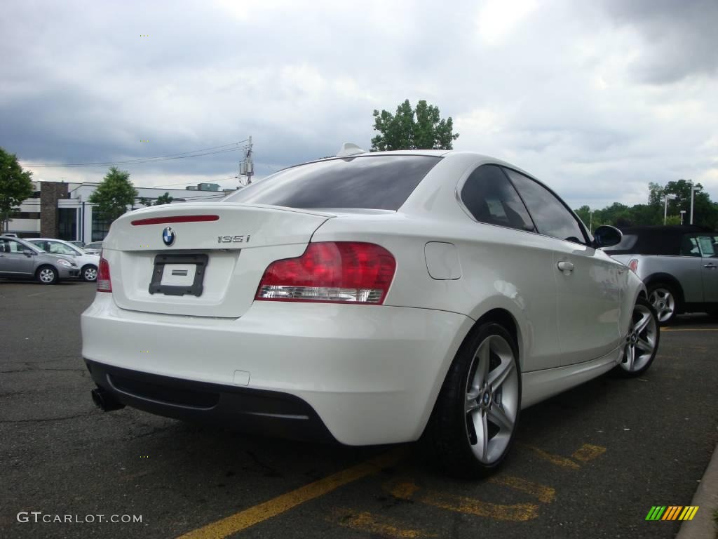 2008 1 Series 135i Coupe - Alpine White / Black photo #6