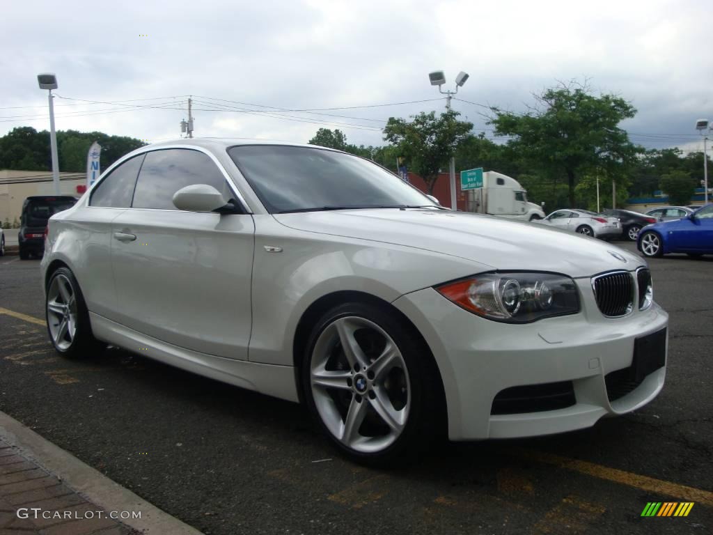 2008 1 Series 135i Coupe - Alpine White / Black photo #9