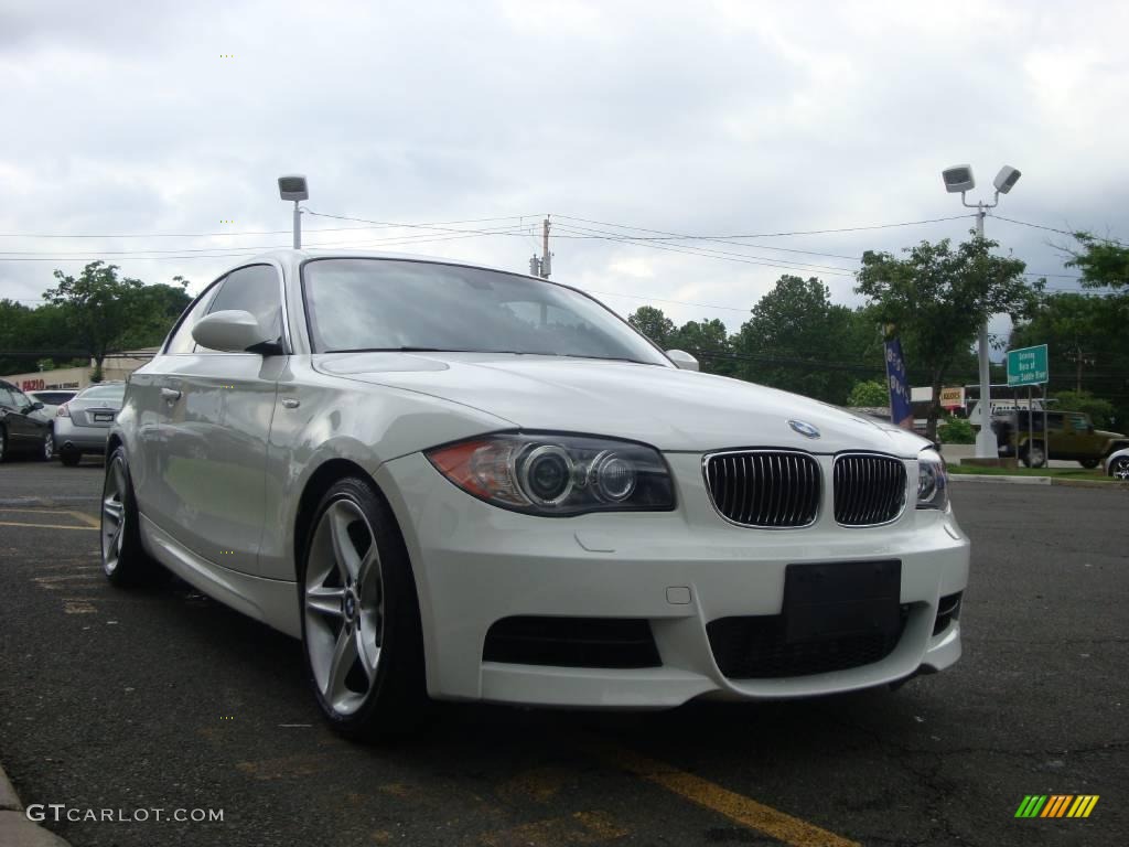 2008 1 Series 135i Coupe - Alpine White / Black photo #10