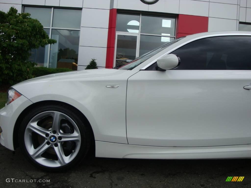 2008 1 Series 135i Coupe - Alpine White / Black photo #13