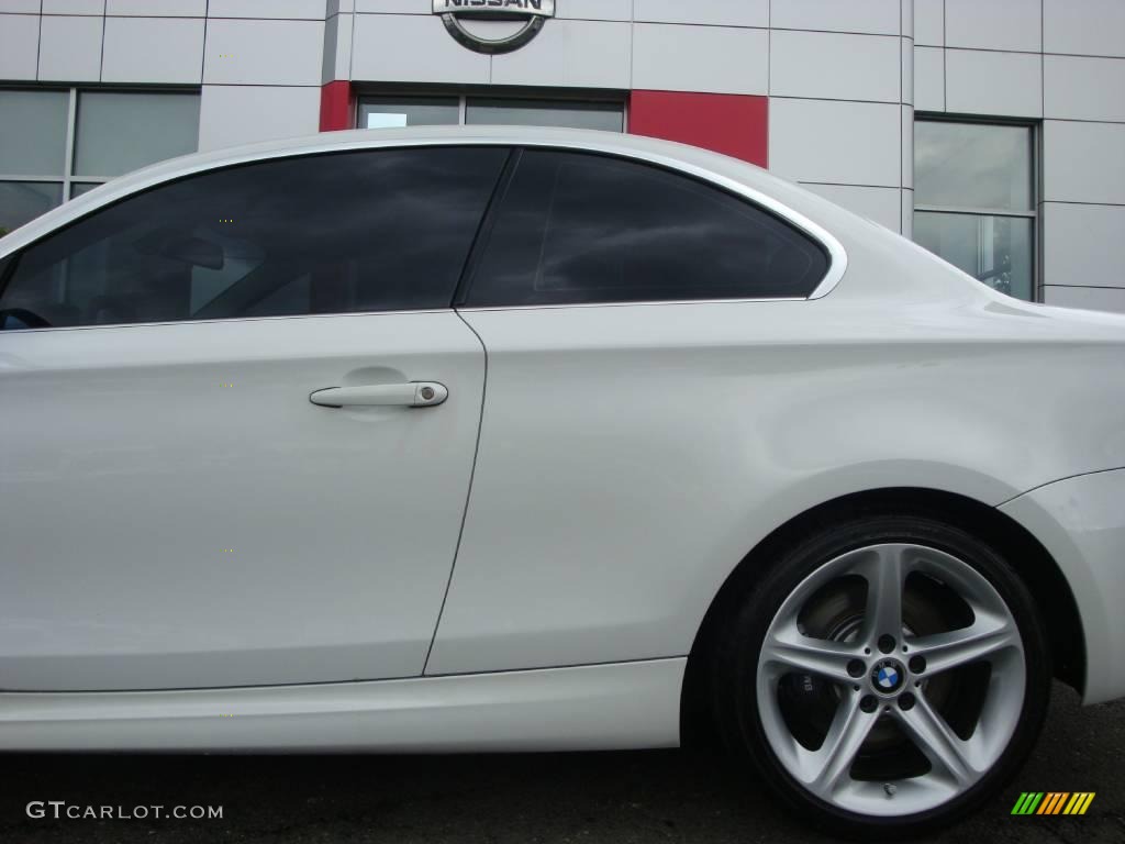 2008 1 Series 135i Coupe - Alpine White / Black photo #14
