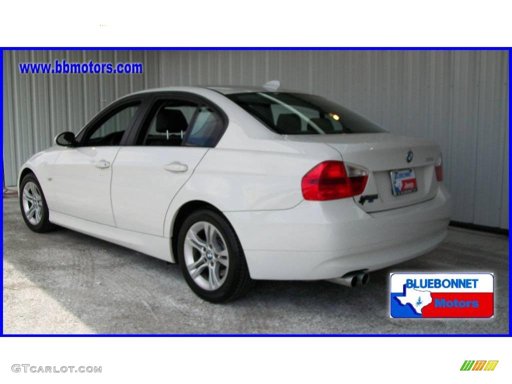 2008 3 Series 328i Sedan - Alpine White / Black photo #4