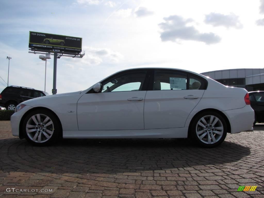 2008 3 Series 328i Sedan - Alpine White / Beige photo #2