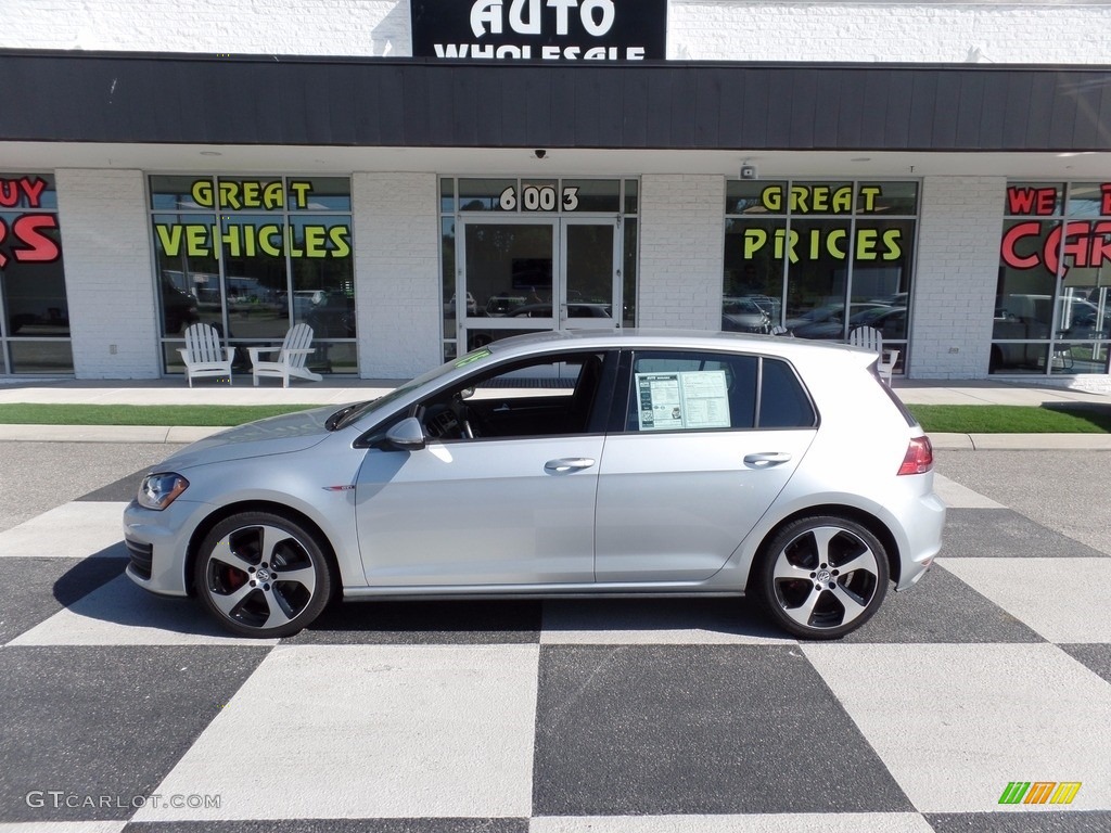 2015 Golf GTI 4-Door 2.0T S - Reflex Silver Metallic / Titan Black Leather photo #1