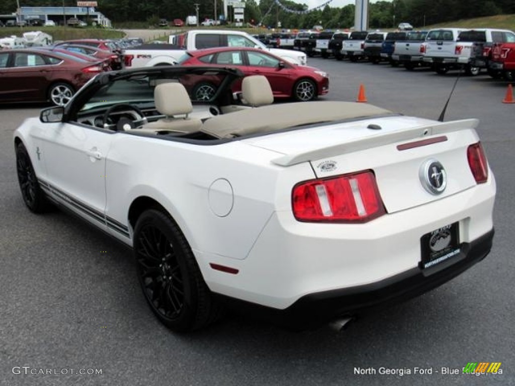 2011 Mustang V6 Premium Convertible - Performance White / Stone photo #3