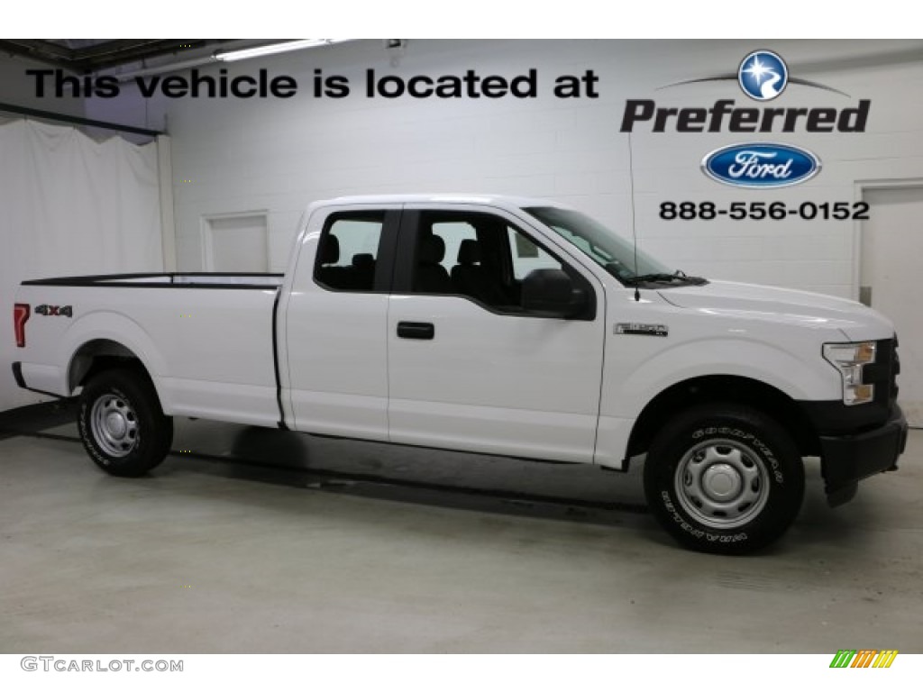 2016 F150 XL SuperCab 4x4 - Oxford White / Medium Earth Gray photo #1