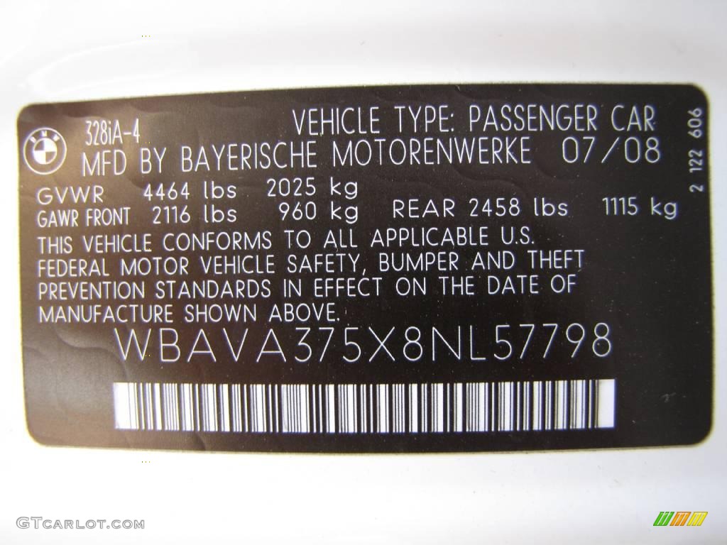 2008 3 Series 328i Sedan - Alpine White / Beige photo #31