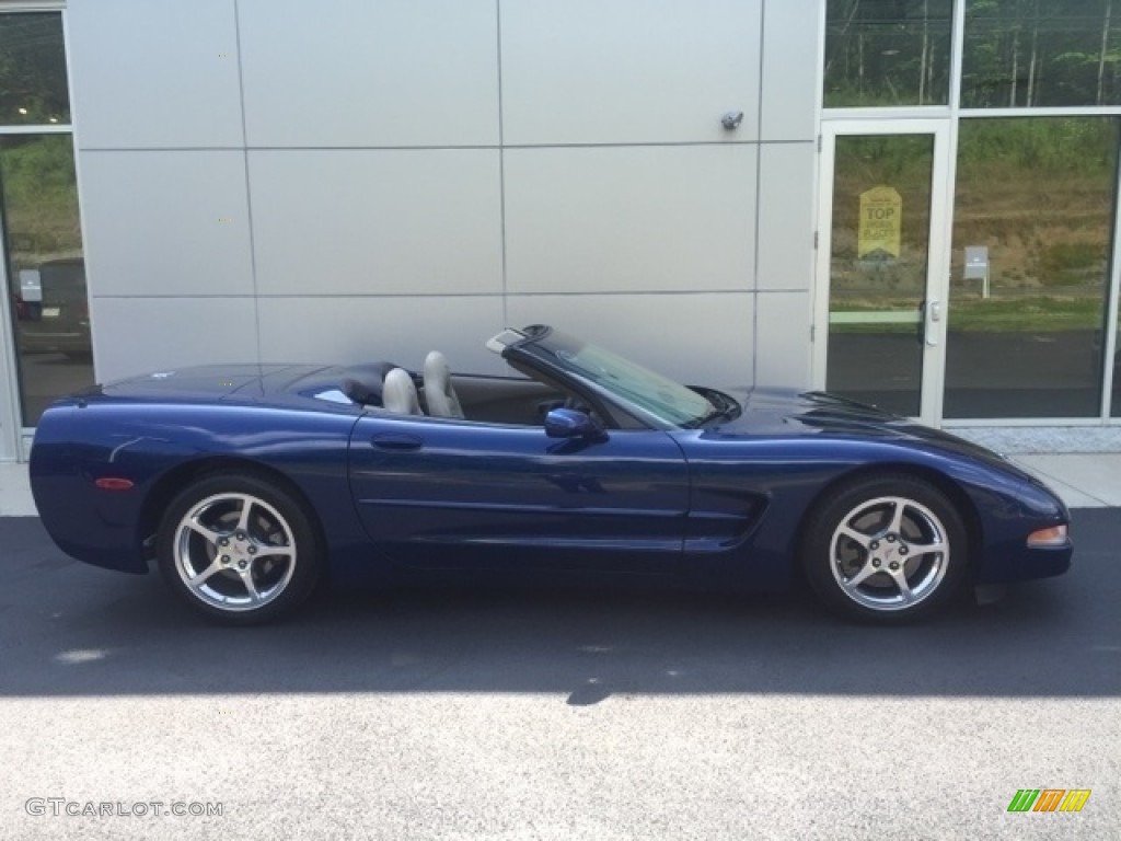 2004 Corvette Convertible - LeMans Blue Metallic / Shale photo #2