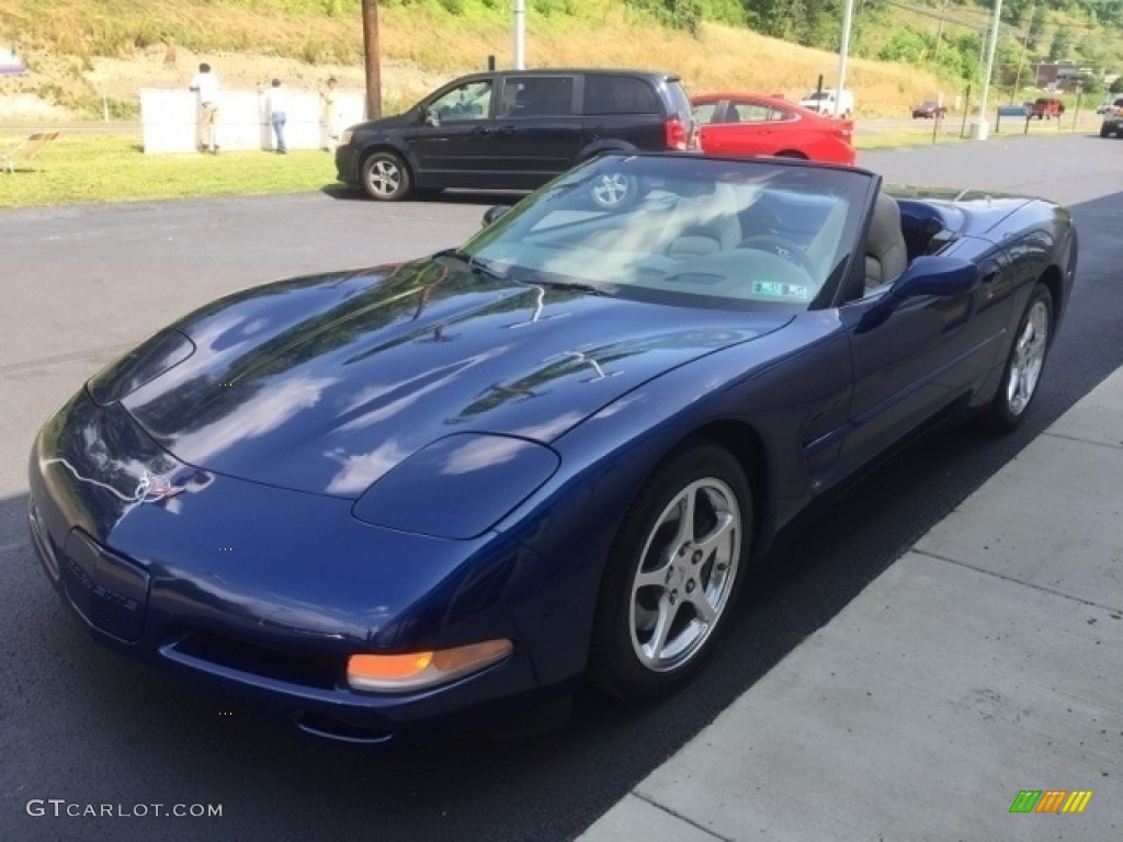 2004 Corvette Convertible - LeMans Blue Metallic / Shale photo #4