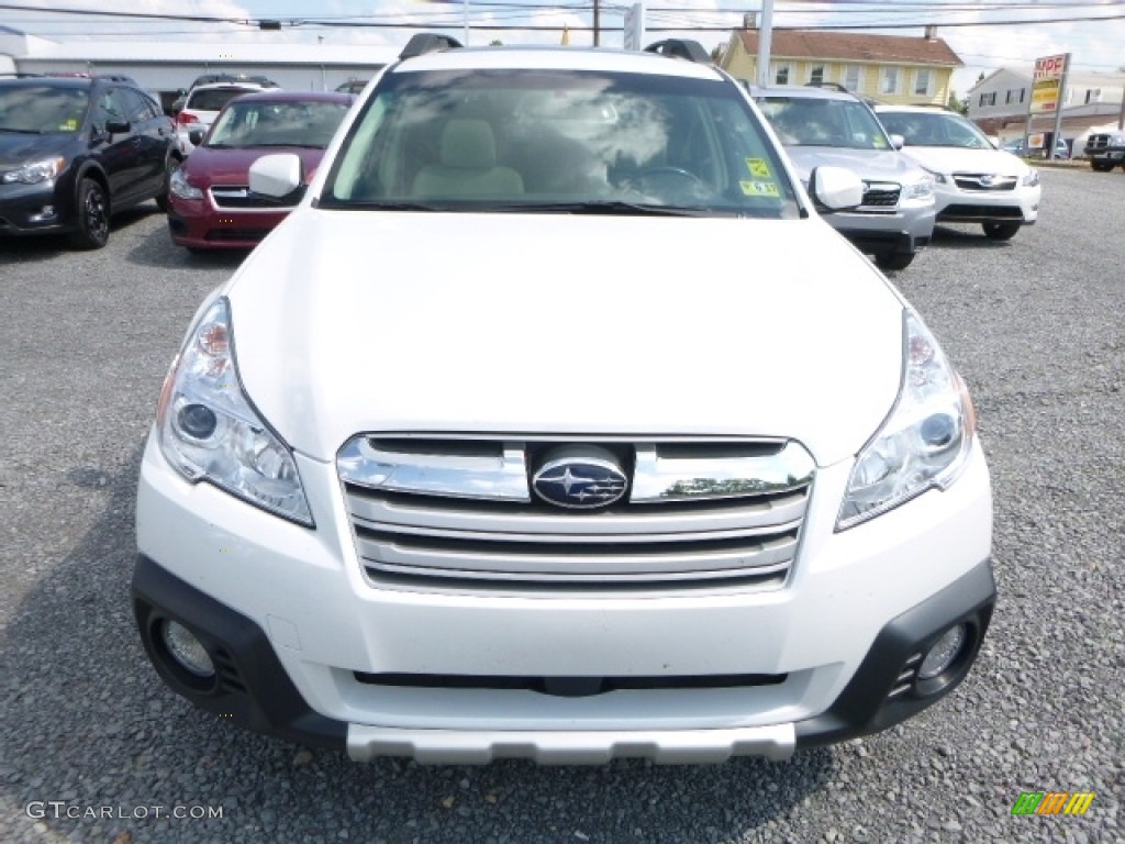 2013 Outback 2.5i Limited - Satin White Pearl / Warm Ivory Leather photo #13