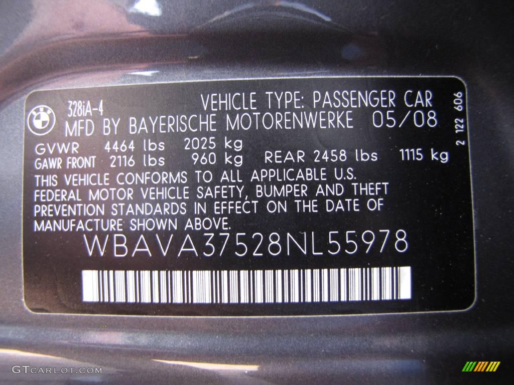 2008 3 Series 328i Sedan - Sparkling Graphite Metallic / Gray photo #31