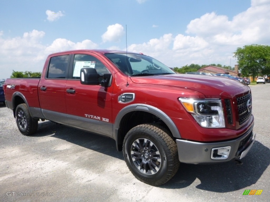 2016 TITAN XD PRO-4X Crew Cab 4x4 - Cayenne Red / Black photo #1