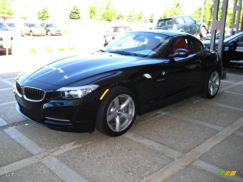 2009 Z4 sDrive30i Roadster - Black Sapphire Metallic / Coral Red Kansas Leather photo #1