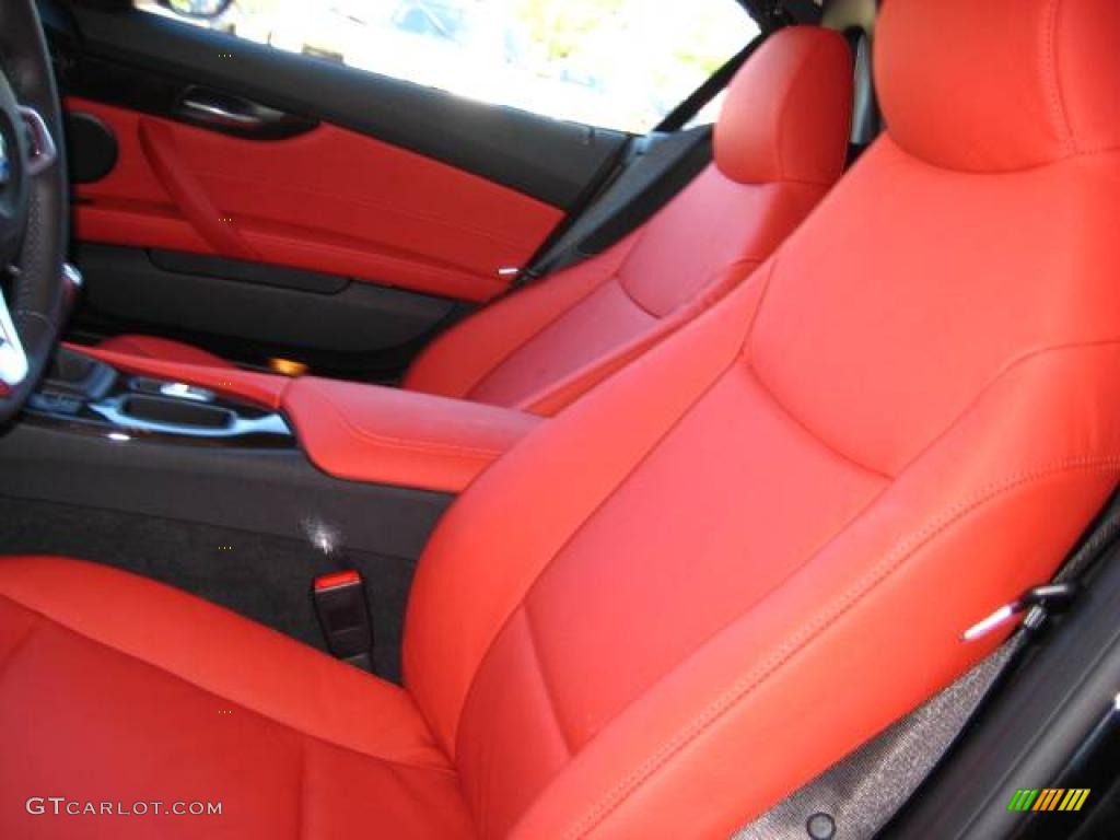 2009 Z4 sDrive30i Roadster - Black Sapphire Metallic / Coral Red Kansas Leather photo #13