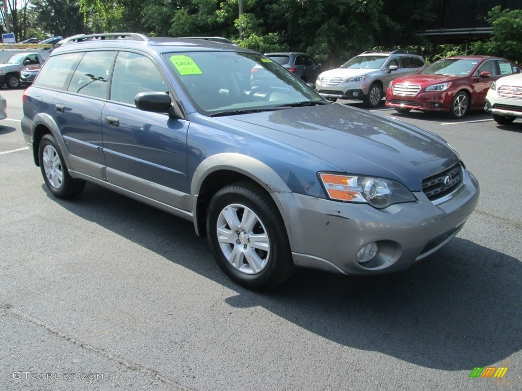2005 Outback 2.5i Wagon - Atlantic Blue Pearl / Off Black photo #4