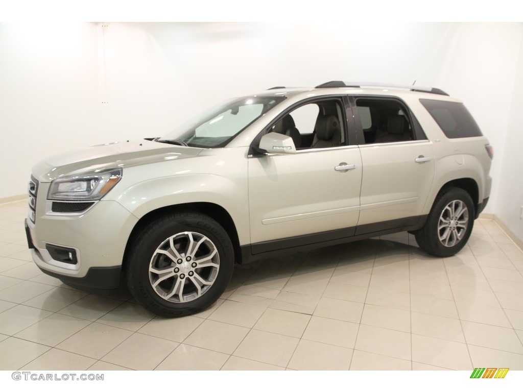 2013 Acadia SLT AWD - Champagne Silver Metallic / Dark Cashmere photo #3