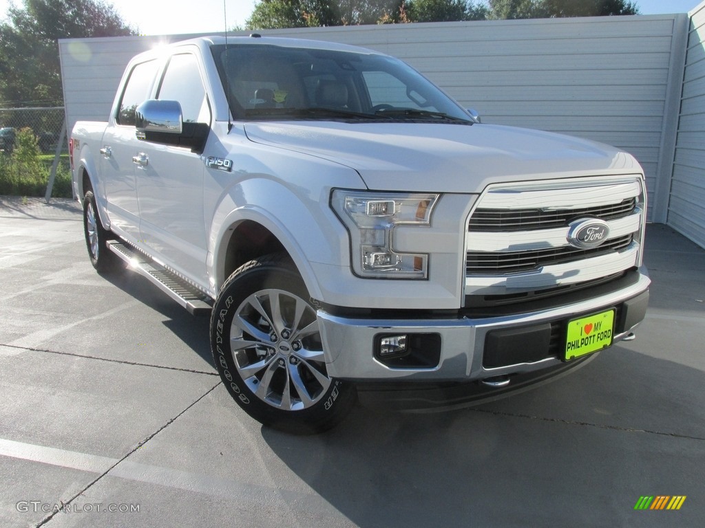 2016 F150 Lariat SuperCrew 4x4 - White Platinum / Black photo #1