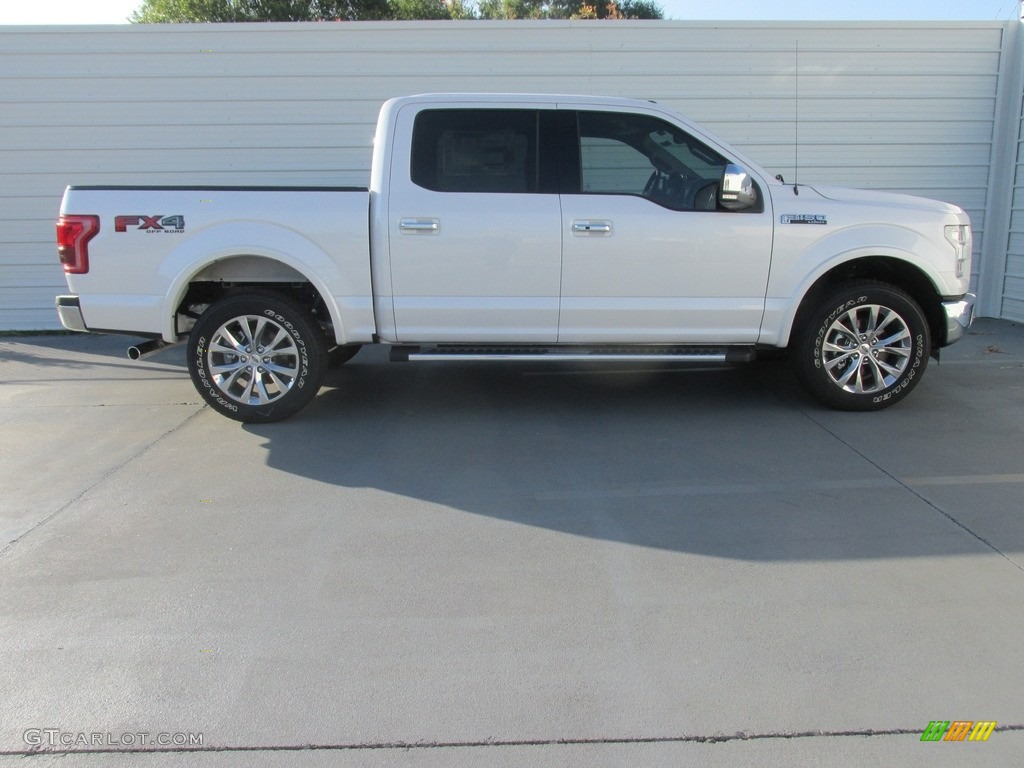 2016 F150 Lariat SuperCrew 4x4 - White Platinum / Black photo #3