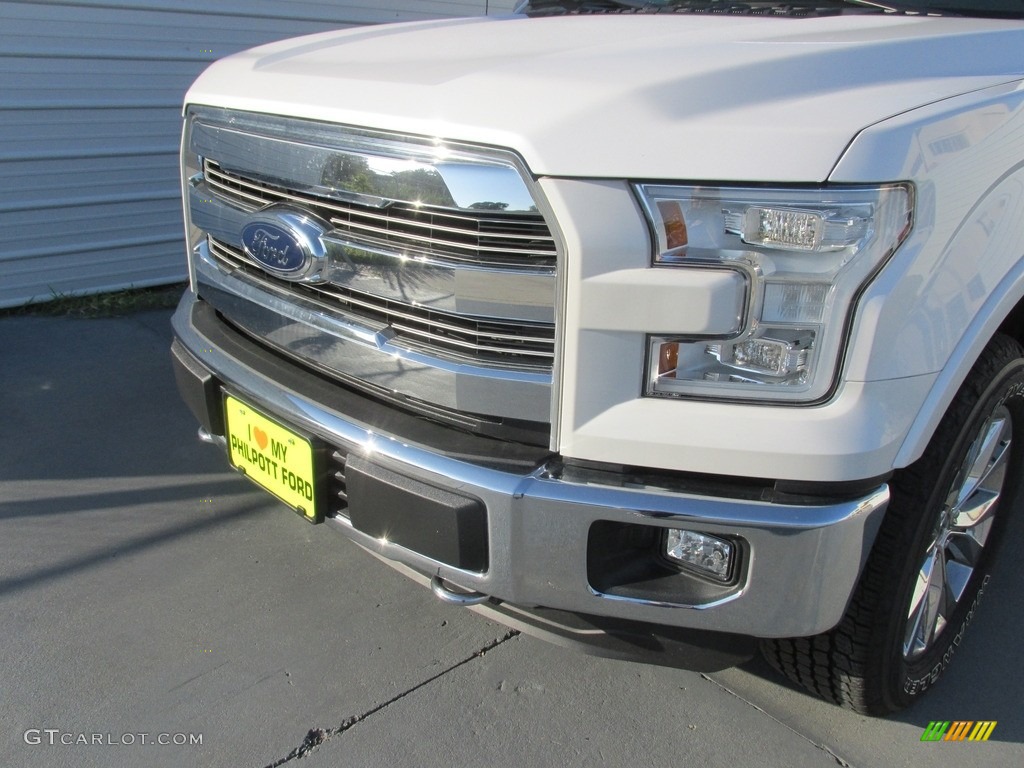2016 F150 Lariat SuperCrew 4x4 - White Platinum / Black photo #10