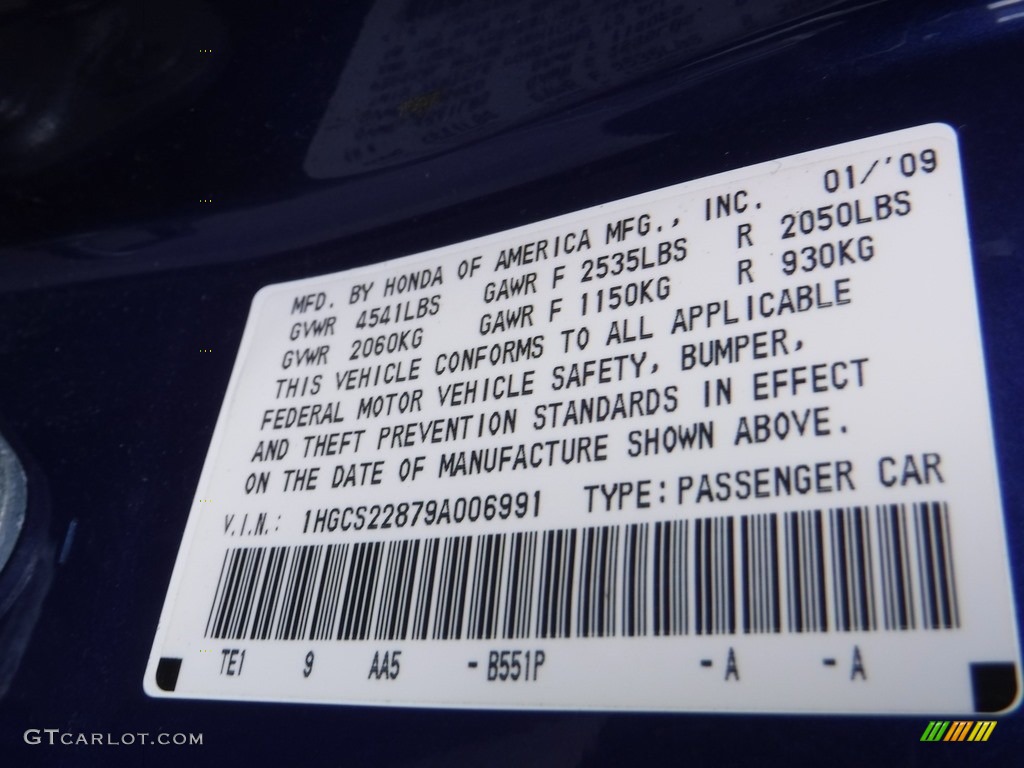 2009 Accord EX-L V6 Coupe - Belize Blue Pearl / Black photo #24