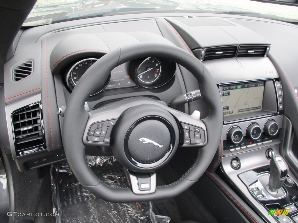 2017 Jaguar F-TYPE R AWD Convertible Jet Dashboard Photo #114221322