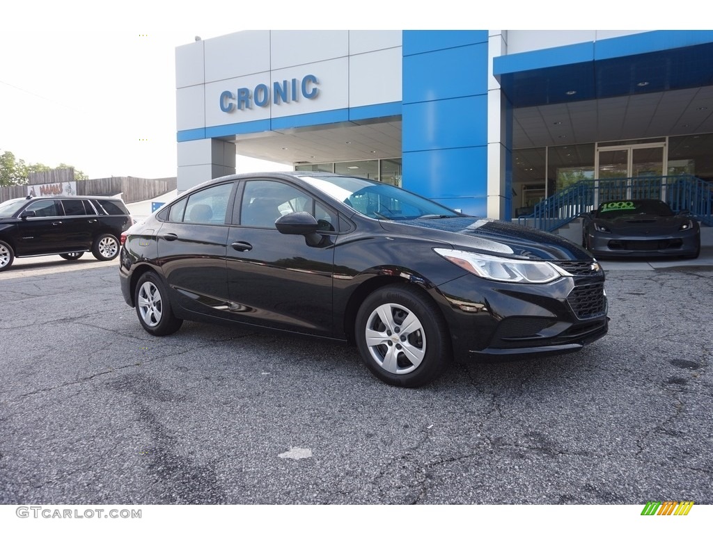 2016 Cruze LS Sedan - Mosaic Black Metallic / Jet Black photo #1