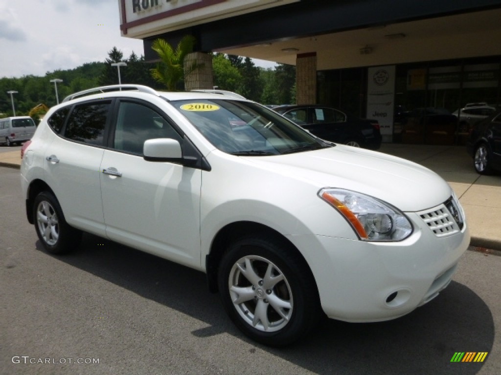 2010 Rogue SL AWD - Phantom White / Black photo #7
