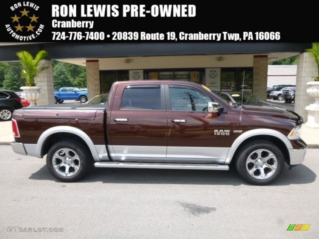 2013 1500 Laramie Crew Cab 4x4 - Western Brown Pearl / Canyon Brown/Light Frost Beige photo #1