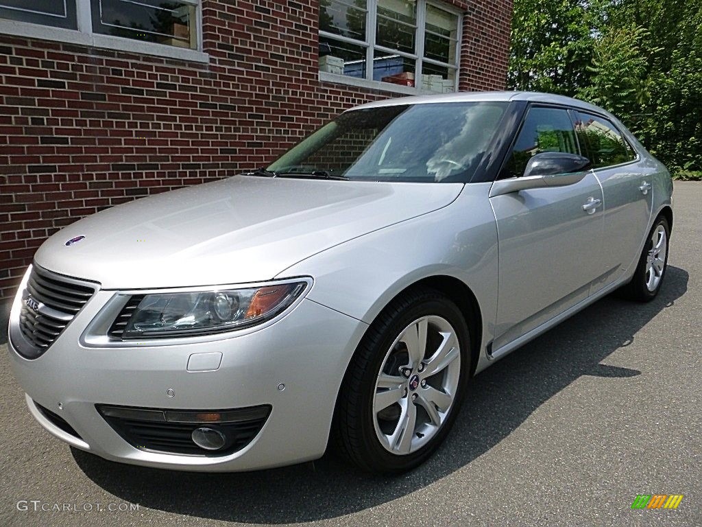 2011 9-5 Turbo6 XWD Sedan - Diamond Silver Metallic / Jet Black photo #1