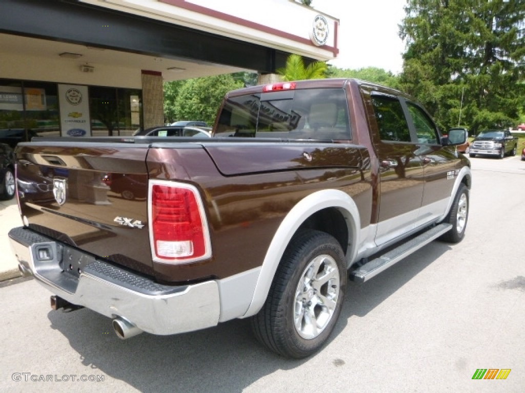 2013 1500 Laramie Crew Cab 4x4 - Western Brown Pearl / Canyon Brown/Light Frost Beige photo #3