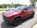 2015 Deep Cherry Red Crystal Pearl Jeep Cherokee Trailhawk 4x4  photo #9