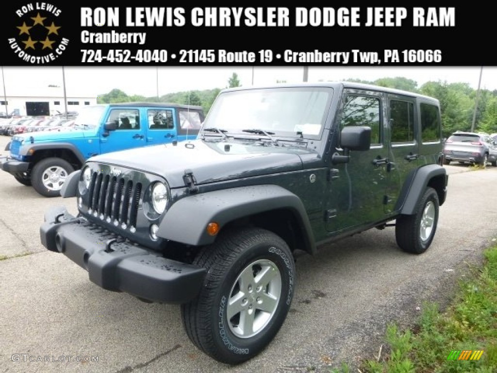 2016 Wrangler Unlimited Sport 4x4 - Rhino / Black photo #1
