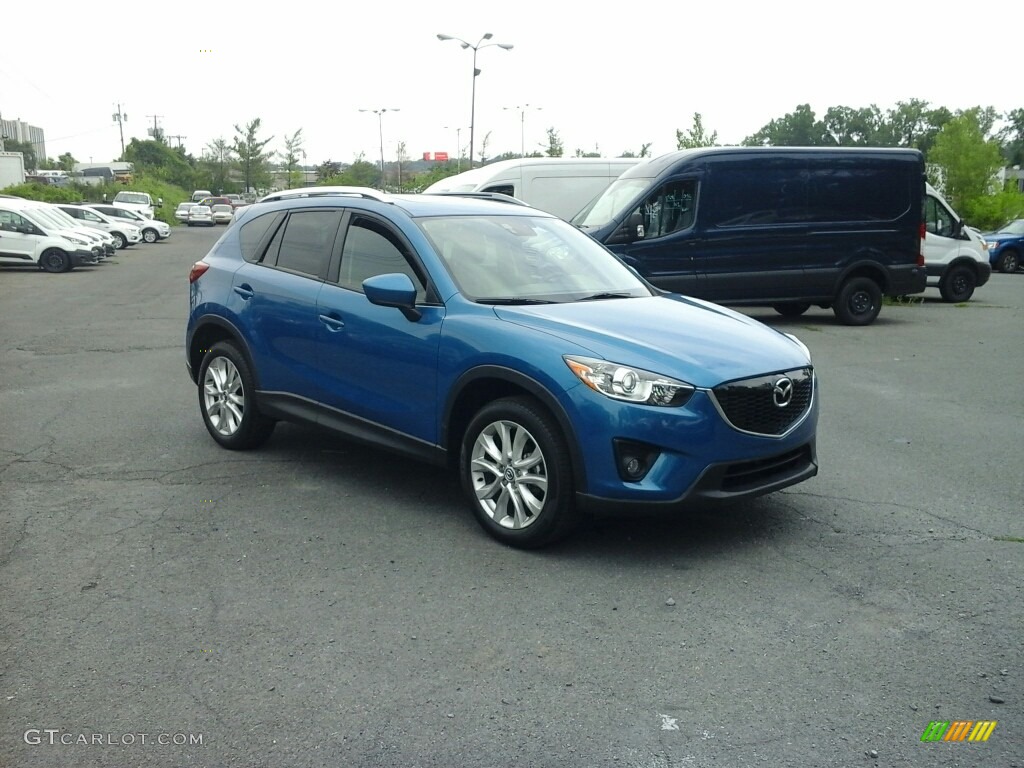 2014 CX-5 Grand Touring AWD - Sky Blue Mica / Black photo #1
