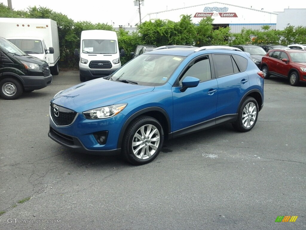 2014 CX-5 Grand Touring AWD - Sky Blue Mica / Black photo #3