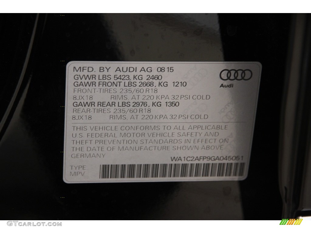 2016 Q5 2.0 TFSI Premium quattro - Brilliant Black / Chestnut Brown photo #16
